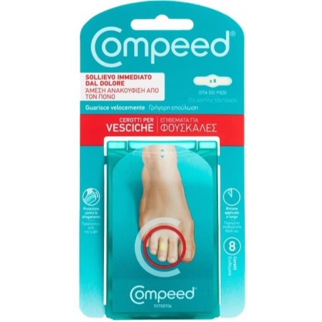 Perrigo Italia Compeed Cerotti Per Vesciche Dita Piedi 8 Pezzi Carton