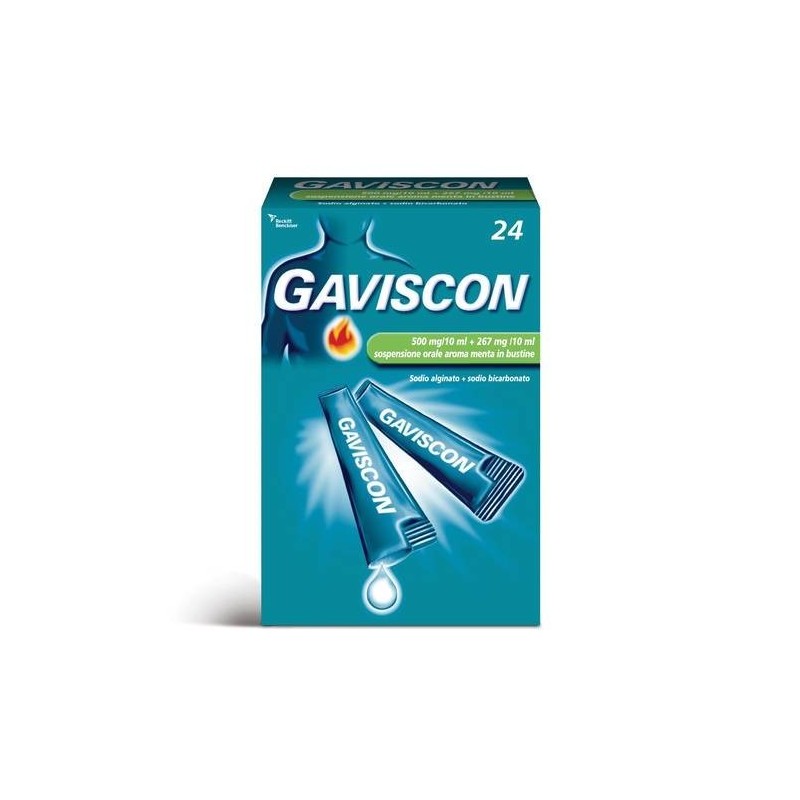 Gaviscon sospensione orale 24 bustine monodose gusto menta