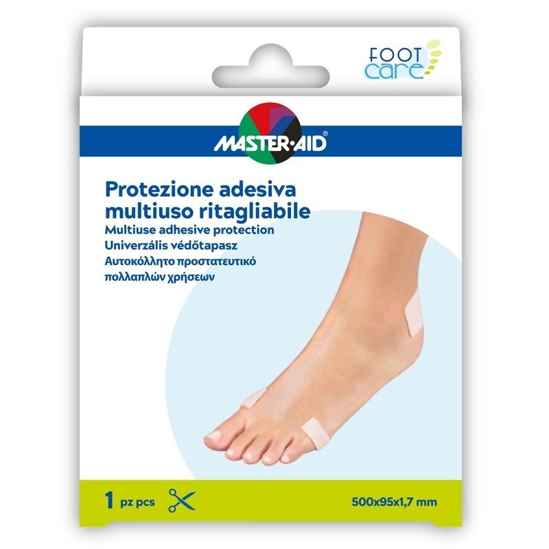 Pietrasanta Pharma Protezione Adesiva Multiuso Master-aid Footcare Ritagliabile 50x9,5 Cm A6