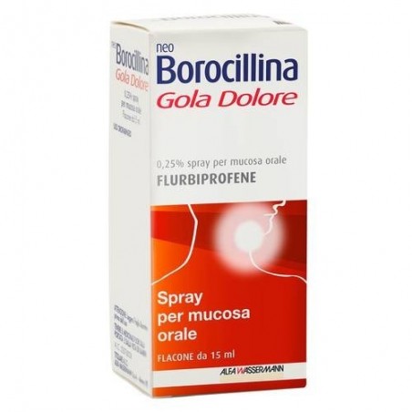 Neo Borocillina Gola Dolore 0,25% Spray Per Mucosa Orale Gusto Menta