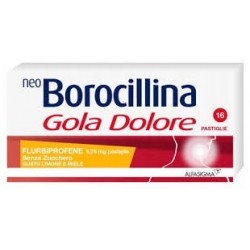 Neo Borocillina Gola Dolore Gusto Limone e Miele Senza Zucchero 16 Pastiglie