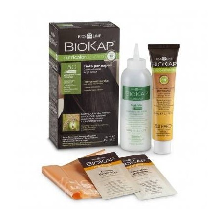 Bios Line Biokap Nutricolor Delicato Rapid Tinta 5,0 Castano Chiaro Naturale 135 Ml