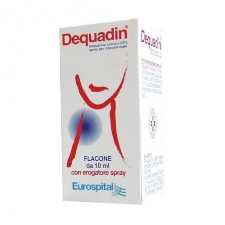 Eurospital Dequadin 0,5% Soluzione Per Mucosa Orale Dequadin 0,5% Spray Per Mucosa Orale Dequalinio Cloruro