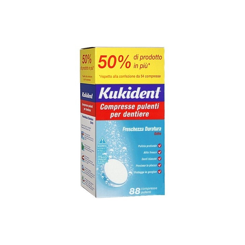 Procter & Gamble Kukident Cleanser Fresch 88 Compresse Pulizia Protesi Dentarie