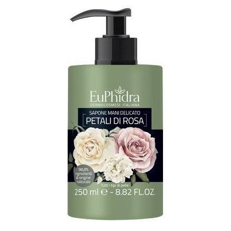 Zeta Farmaceutici Euphidra Sapone Liquido Mani Rosa In Flacone Con Etichetta Dispenser