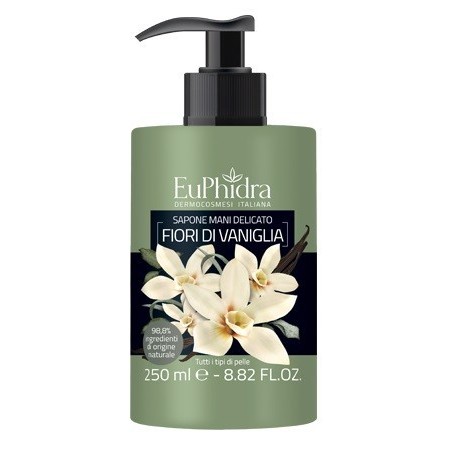 Zeta Farmaceutici Euphidra Sapone Liquido Mani Vaniglia In Flacone Con Etichetta Dispenser