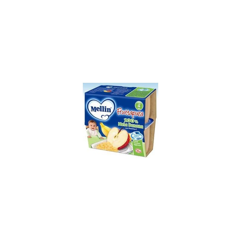 Danone Nutricia Soc. Ben. Mellin Frutta Pura Mela Banana 100 G 4 Pezzi