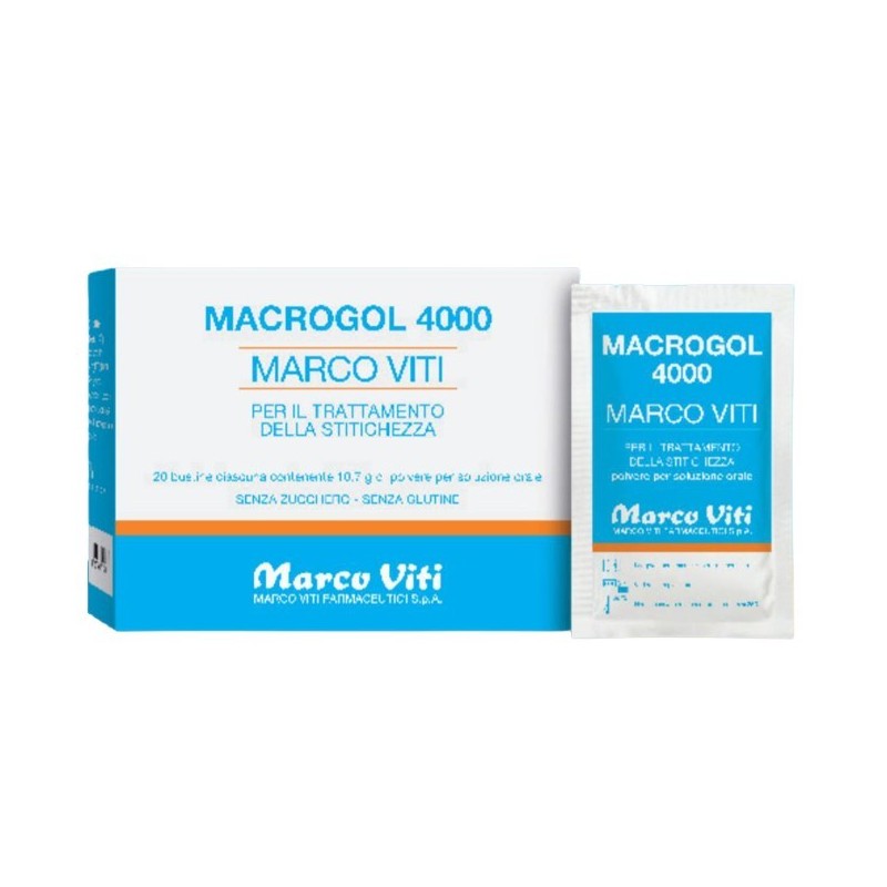 Marco Viti Farmaceutici Macrogol 4000 20 Bustine Da 10,7 G