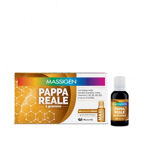 Marco Viti Farmaceutici Massigen Pappa Reale 10 Flaconi Da 25 Ml