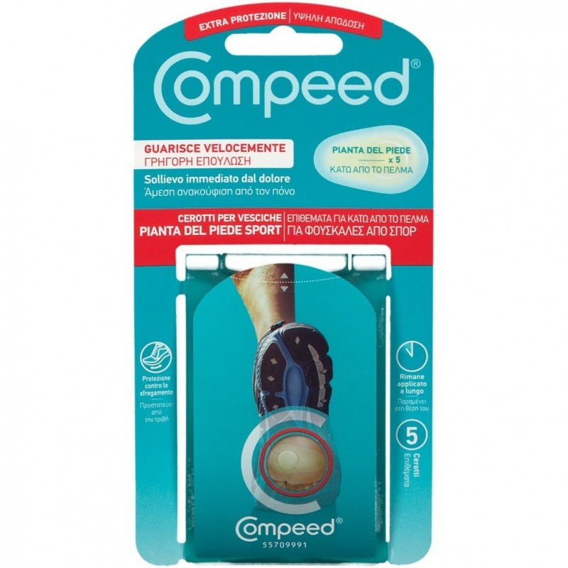 Perrigo Italia Compeed Cerotti Per Vesciche Pianta Piede Sport 5 Pezzi