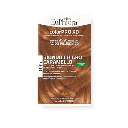 Colorpro XD 835 Biondo Chiaro Caramello Tinta per Capelli Euphidra