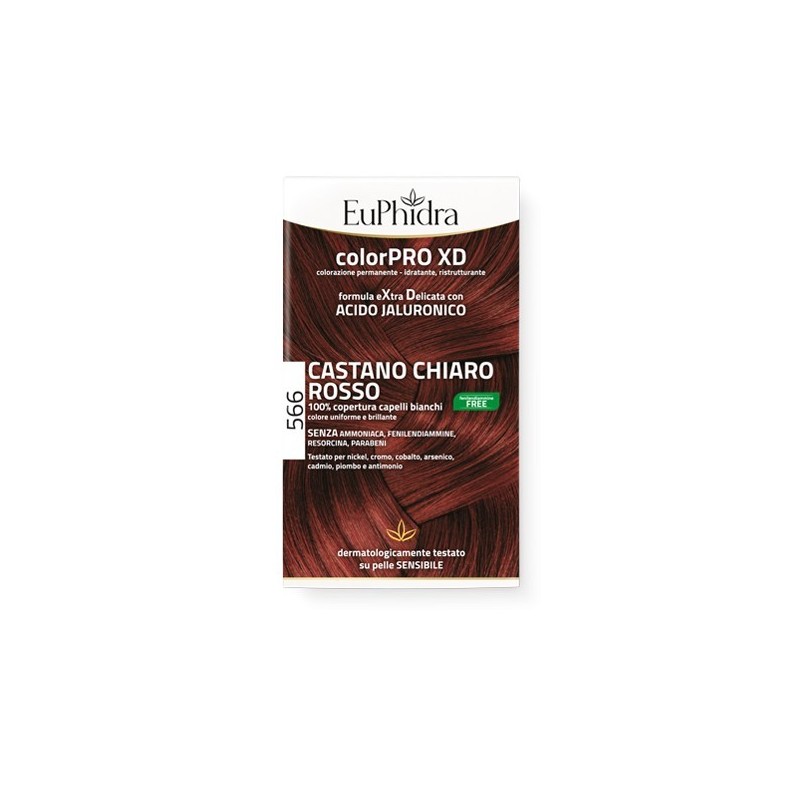 Colorpro XD 566 Castano Chiaro Rosso Tinta per Capelli Euphidra