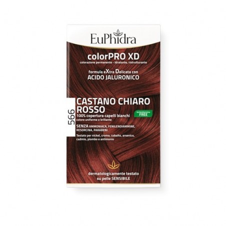 Colorpro XD 566 Castano Chiaro Rosso Tinta per Capelli Euphidra