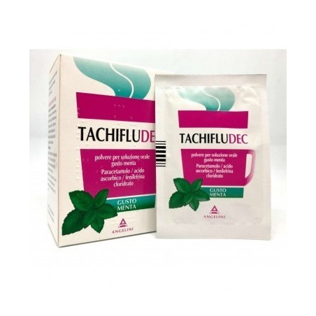 Tachifludec Gusto Menta Farmaco Antinfluenzale 10 Bustine Angelini