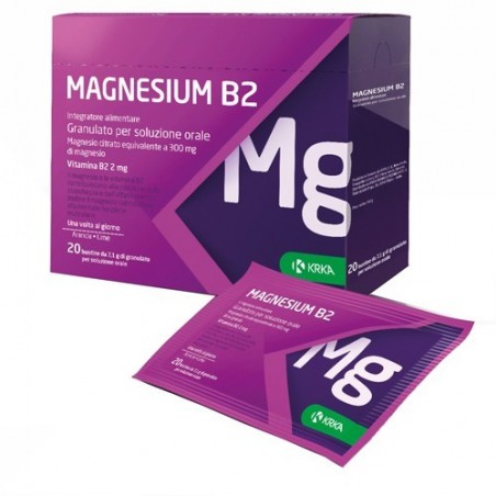 Krka Farmaceutici Milano Magnesium B2 300/2mg 20 Bustine