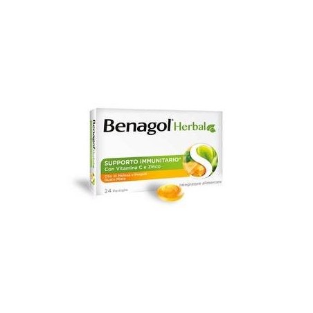 Benagol Herbal Gusto Miele 24 Pastiglie benessere gola