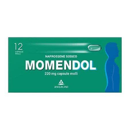 Momendol 220 mg Naprossene - Farmaco Antidolorifico - 12 Capsule Molli