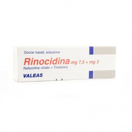 Valeas Ind. Chim. Farmac. Rinocidina 7,5 Mg + 3 Mg Gocce Nasali, Soluzione Nafazolina Nitrato + Tirotricina