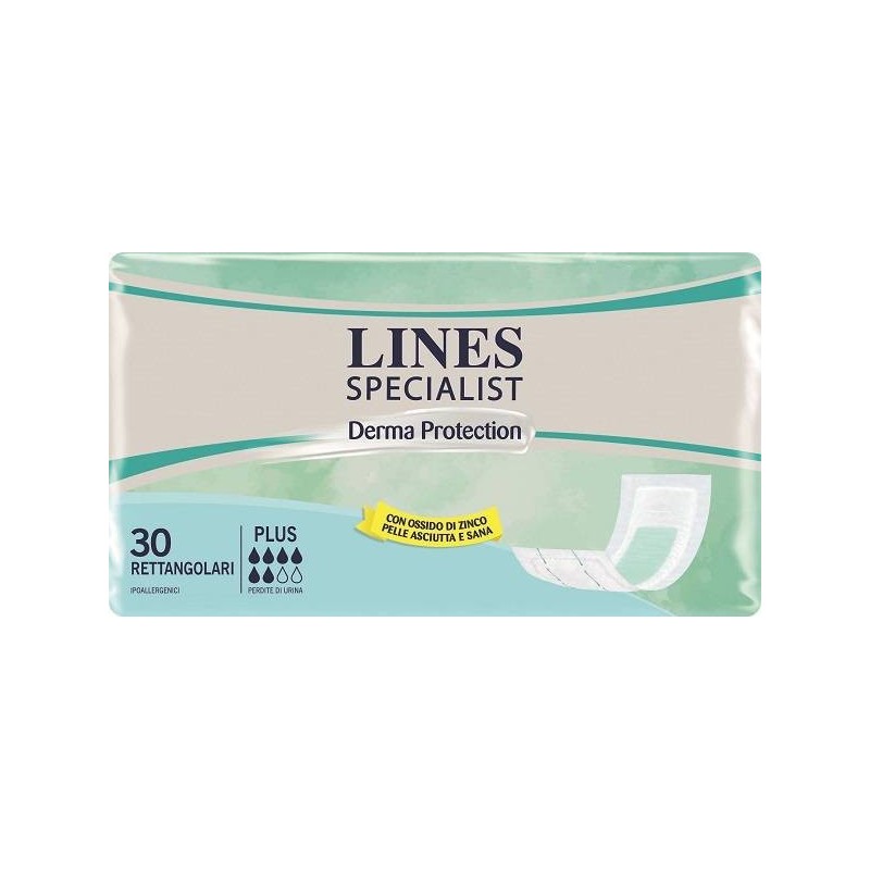 Fater Pannolone Per Incontinenza Lines Specialist Derma Rettangolare 30 Pezzi