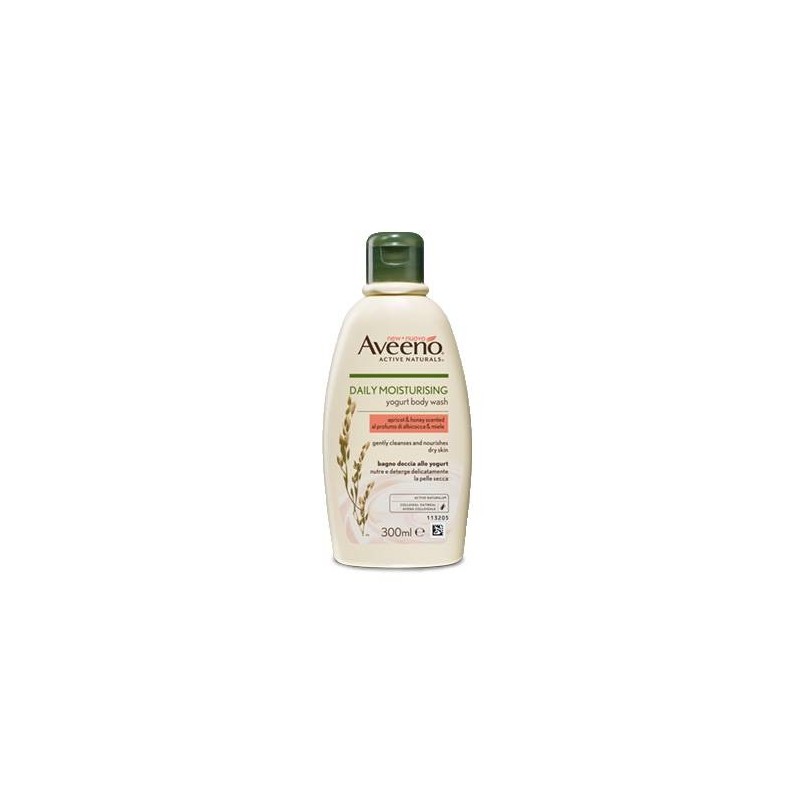 Johnson & Johnson Aveeno Bagno Doccia Yogurt Albicocca & Miele 300 Ml