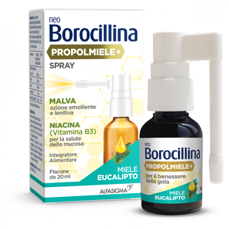 Neoborocillina Propolmiele+ Spray Miele Eucalipto 20 Ml