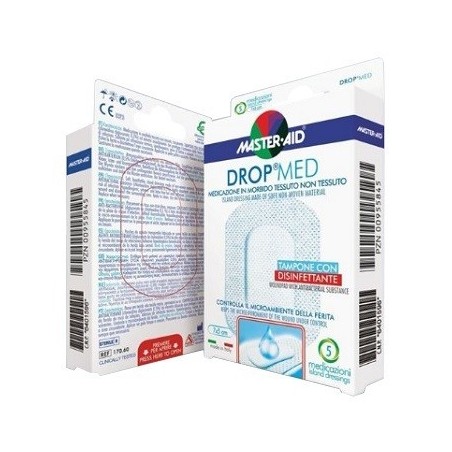 Pietrasanta Pharma Medicazione Compressa Autoadesiva Dermoattiva Ipoallergenica Aerata Master-aid Drop Med 10,5x30 3 Pezzi