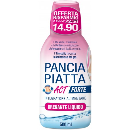 F&f Pancia Piatta Act Forte Drenante Liquido 500 Ml