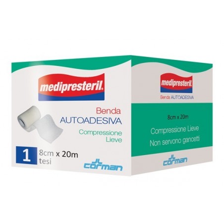 Corman Medipresteril Benda Autoadesiva 8x2000 Cm 1 Pezzo