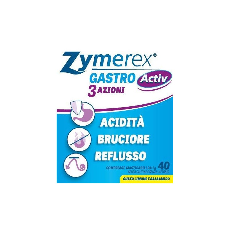 Difar Distribuzione Zymerex Gastro Activ 3 Azioni 40 Compresse Masticabili