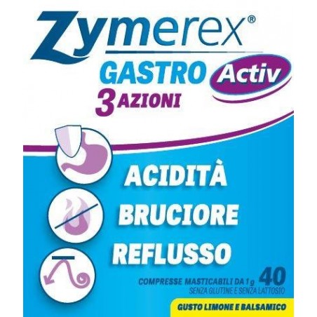 Difar Distribuzione Zymerex Gastro Activ 3 Azioni 40 Compresse Masticabili