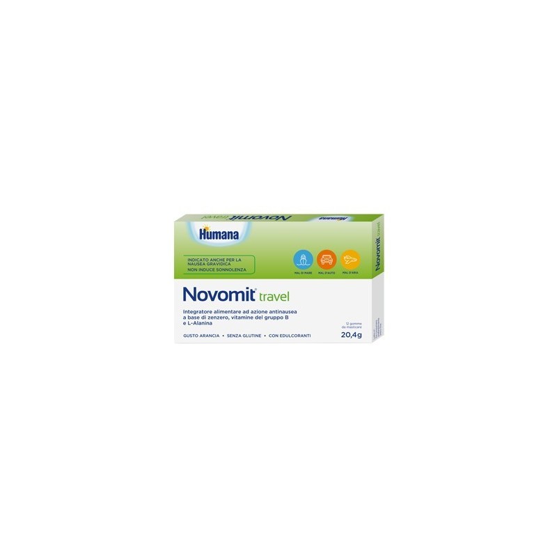 Humana Italia Novomit Travel 12 Gomme Da Masticare Gusto Arancia