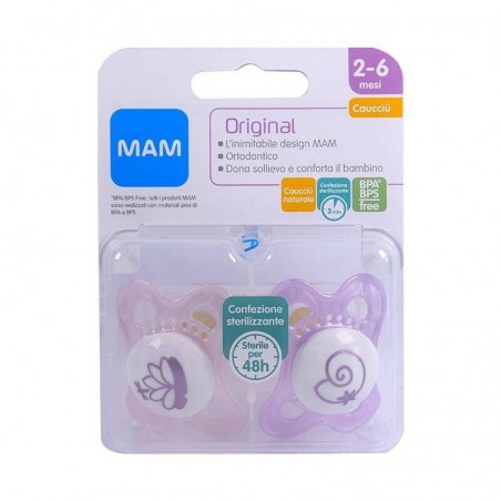 Bamed Baby Italia Mam Original 2-6m Caucciu' Confezione Doppia Femmina