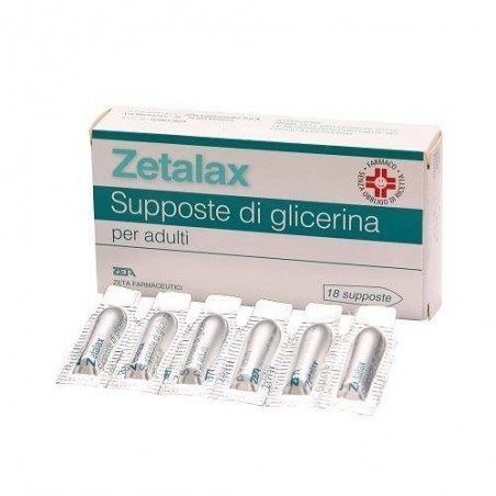 Zetalax Supposte di Glicerina per Adulti 18 Supposte Zeta Farmaceutici