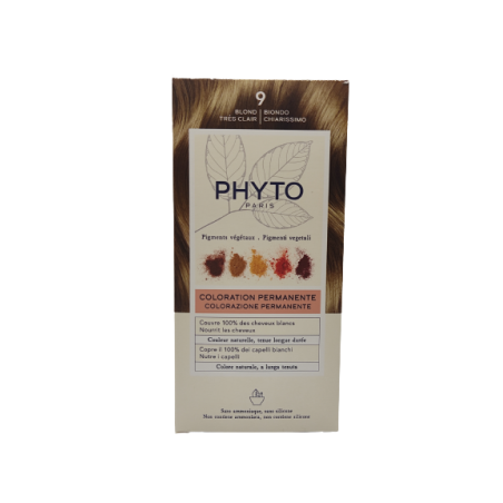 Phyto Color Kit 9 Biondo Chiarissimo 1 Latte 50 Ml + 1 Crema 50 Ml + 1 Maschera 12 Ml