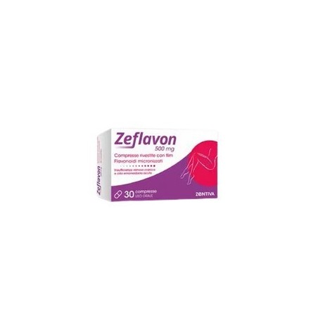 Zentiva Italia Zeflavon 500 Mg Compresse Rivestite Con Film Flavonoidi Micronizzati, Come Diosmina E Altri Flavonoidi Espressi C