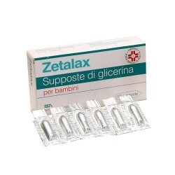 Zetalax Supposte di Glicerina per Bambini Farmaco Lassativo 18 Supposte Zeta Farmaceutici