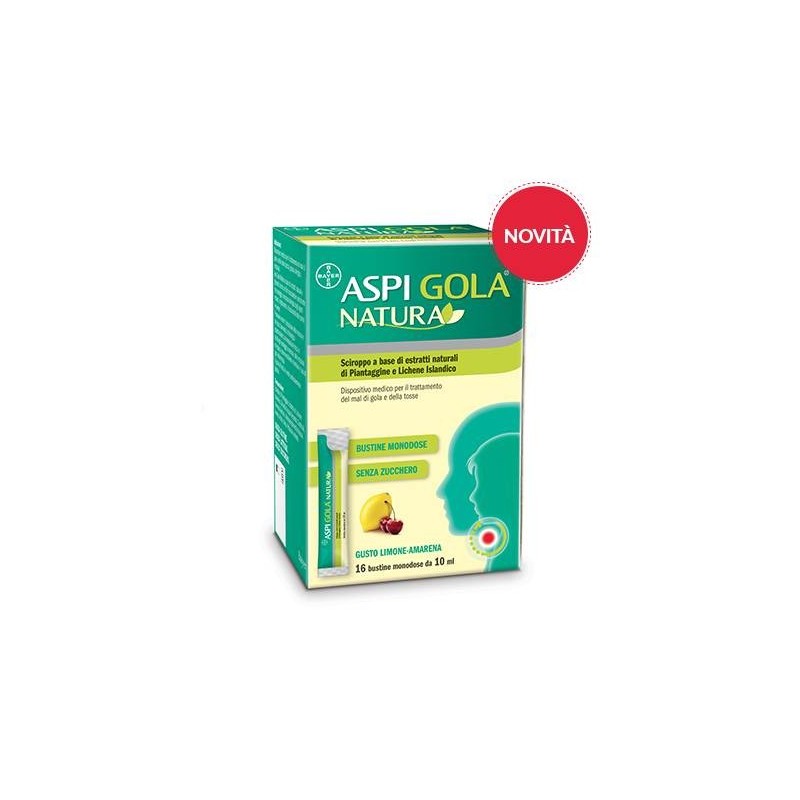 Bayer Aspi Gola Natura 16 Bustine Monodose Da 10 Ml