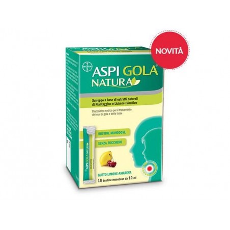 Bayer Aspi Gola Natura 16 Bustine Monodose Da 10 Ml