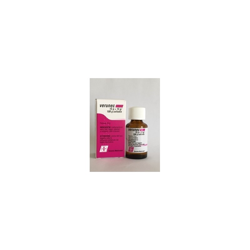 Savoma Medicinali Verunec 15 G + 15 G /100 G Collodio Acido Salicilico + Acido Lattico