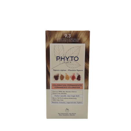 Phyto Color Kit 9,3 Biondo Chiarissimo Dorato 1 Latte 50 Ml + 1 Crema 50 Ml + 1 Maschera 12 Ml