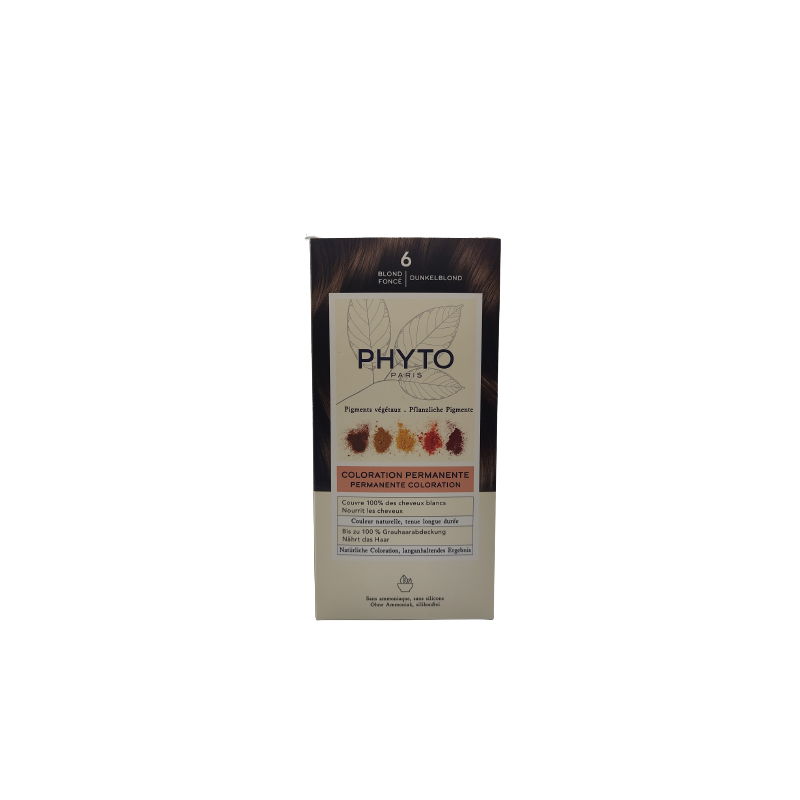 Phyto Color Kit 6 Biondo Scuro 1 Latte 50 Ml + 1 Crema 50 Ml + 1 Maschera 12 Ml