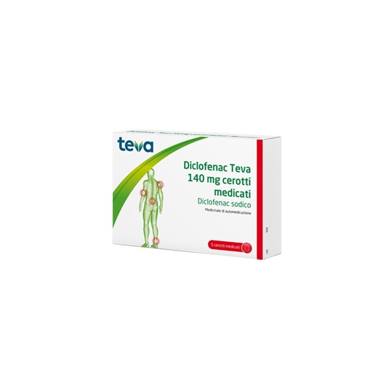 Teva B. V. Diclofenac Teva 140 Mg Cerotti Medicati Diclofenac Sodico