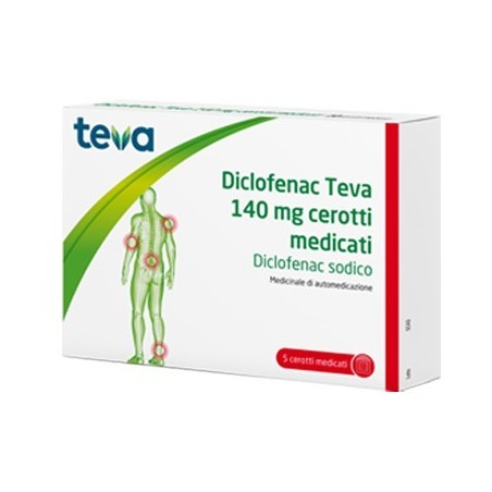 Teva B. V. Diclofenac Teva 140 Mg Cerotti Medicati Diclofenac Sodico