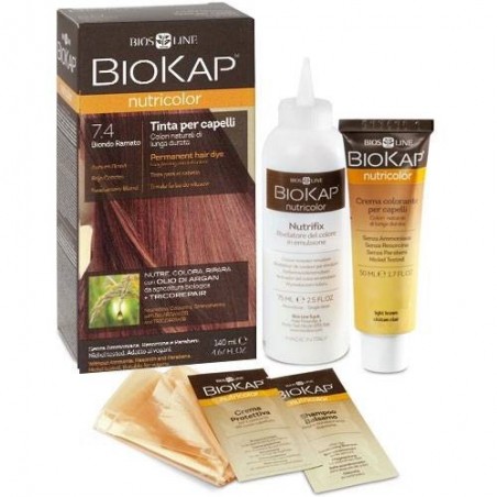 Bios Line Biokap Nutricolor 7,4 New Biondo Ramato Tinta Tubo + Flacone