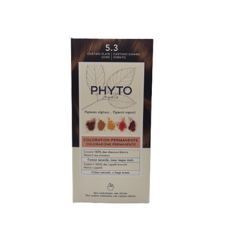 Phyto Color Kit 5,3 Castano Chiato Dorato 1 Latte 50 Ml + 1 Crema 50 Ml + 1 Maschera 12 Ml