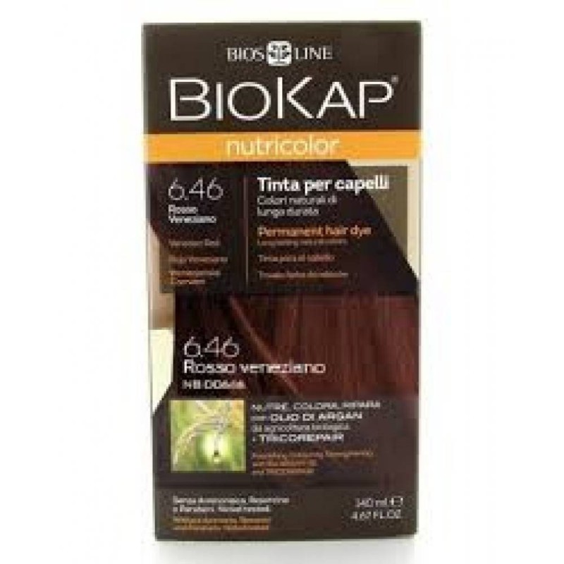 Bios Line Biokap Nutricolor 6,46 Rosso Veneziano Tinta Tubo + Flacone