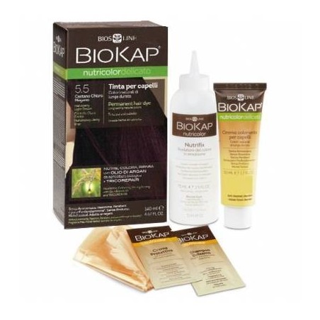 Bios Line Biokap Nutricolor Delicato 5,50 Castano Chiaro Mogano Tinta Tubo + Flacone