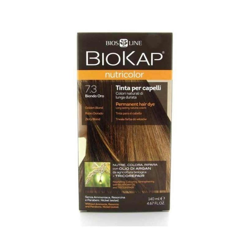 Bios Line Biokap Nutricolor 7,3 New Biondo Oro Tinta Tubo + Flacone