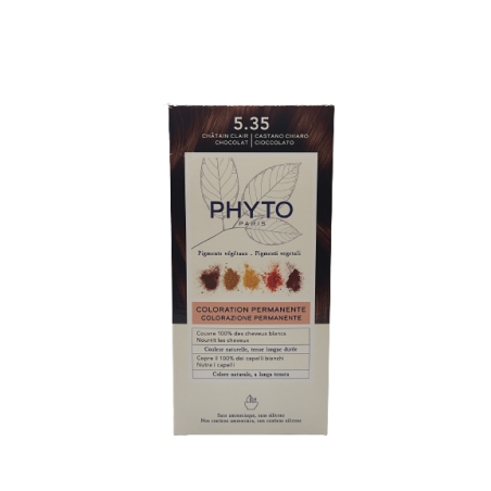 Phyto Color Kit 5,35 Castano Chiaro Cioccolato 1 Latte 50 Ml + 1 Crema 50 Ml + 1 Maschera 12 Ml