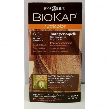 Bios Line Biokap Nutricolor 9,0 Biondo Chiarissimo Tinta Tubo + Flacone